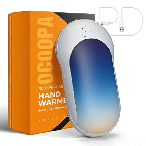 Produktbild: OCOOPA Handwärmer Elektrisch PD Schnelllade 10000 mAh, 15h Wärme, 3-stufig einstellbare, elektrischer handwärmer wiederverwendbar, USB powerbank