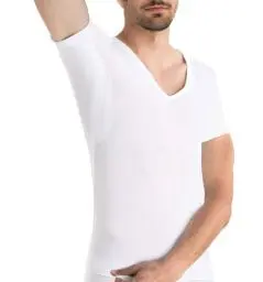 Produktbild: odaban Anti-Schweiß Shirt Herren + integrierten Achselpads gegen Starkes Schwitzen Unterhemd mit Schutz vor Schweißflecken (DE/NL/SE/PL, Alphanumerisch, L, Regular, Regular, Weiss)