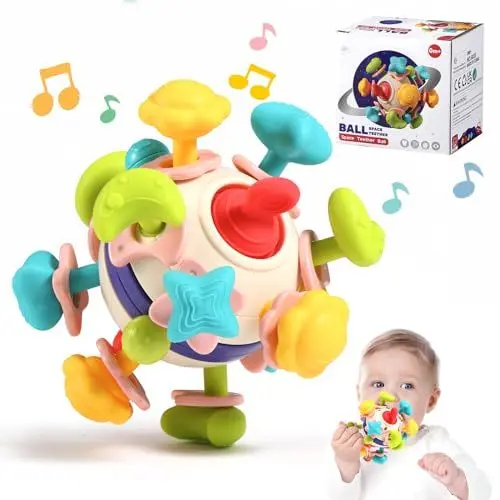 Produktbild: Oderra Sensorisches Montessori, Squeeze Zahnen Babyspielzeug, Geschenke für 0-6 Monate Baby Kleinkind Jungen Mädchen