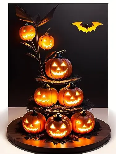 Produktbild: OdiuK DIY 5D Diamond Painting Set für Erwachsene, Thanksgiving Arts Malen nach Zahlen Diamant Painting Bilder, Pumpkin Full Diamant Kunst Cross Malerei Stickerei für Home Wall Decor 30x40cm