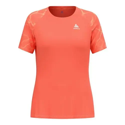 Produktbild: ODLO Damen Essential Print T-Shirt, Living Coral, L EU