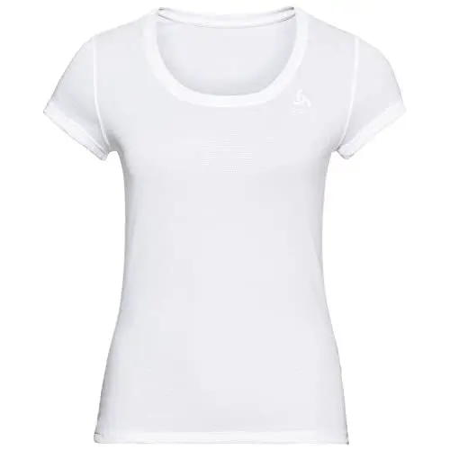 Produktbild: Odlo Damen Active F-dry Light Funktionsunterwäsche Kurzarm Shirt, Weiß, XL EU