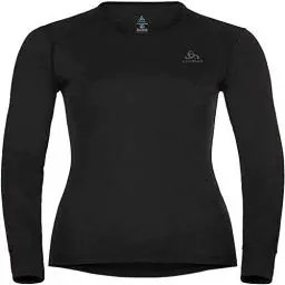Produktbild: Odlo Damen Active Warm Eco_159101 Funktionsunterwäsche Langarm Shirt, Schwarz, L EU