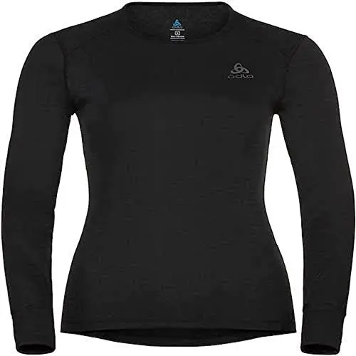 Produktbild: Odlo Damen Active Warm Eco_159101 Funktionsunterwäsche Langarm Shirt, Schwarz, L EU
