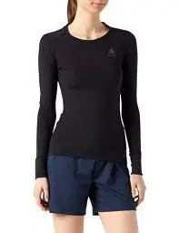 Produktbild: Odlo Damen Funktionsunterwäsche Langarm Shirt 100% MERINO 200 GRAMM, black - black, XL