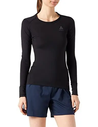 Produktbild: Odlo Damen Funktionsunterwäsche Langarm Shirt 100% MERINO 200 GRAMM, black - black, XL