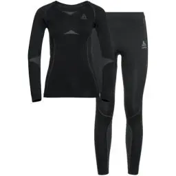 Produktbild: Odlo Damen Funktionsunterwäsche Set FUNDAMENTALS PERFORMANCE WARM, black - odlo graphite grey, L