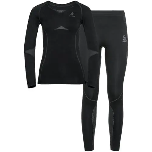 Produktbild: Odlo Damen Funktionsunterwäsche Set FUNDAMENTALS PERFORMANCE WARM, black - odlo graphite grey, L