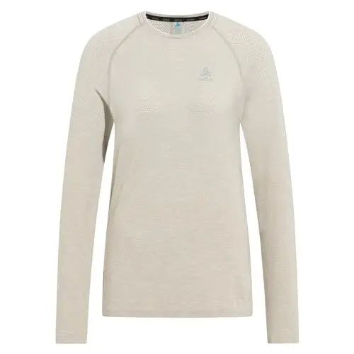 Produktbild: Odlo Damen Langarm Laufshirt ESSENTIAL SEAMLESS, silver cloud melange, M