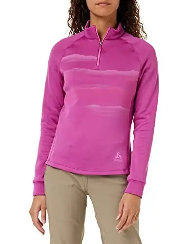 Produktbild: Odlo Damen Langarm Shirt mit Reißverschluss BERRA GRAPHIC, festival fuchsia, S