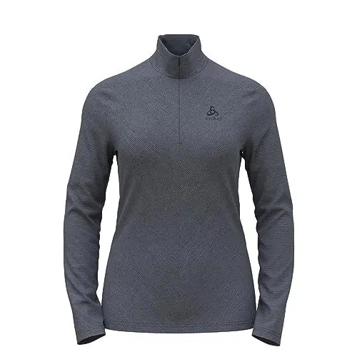 Produktbild: Odlo Damen Langarm Shirt mit Reißverschluss ROY, folkstone gray - india ink, L