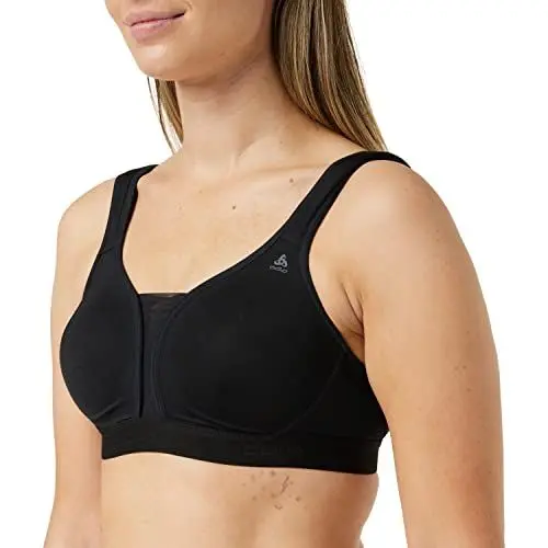 Produktbild: Odlo Damen Padded High Support_13071a Gepolsterter Sport BH, Schwarz, 80A EU