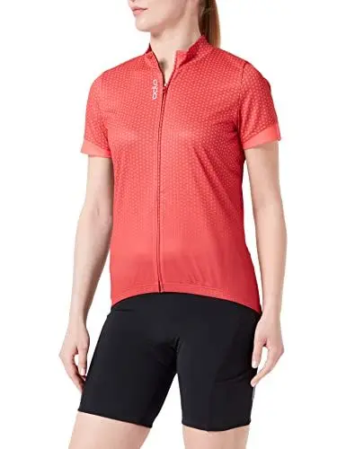Produktbild: Odlo Damen Radtrikot mit Reißverschluss ESSENTIALS, american beauty - cayenne, M