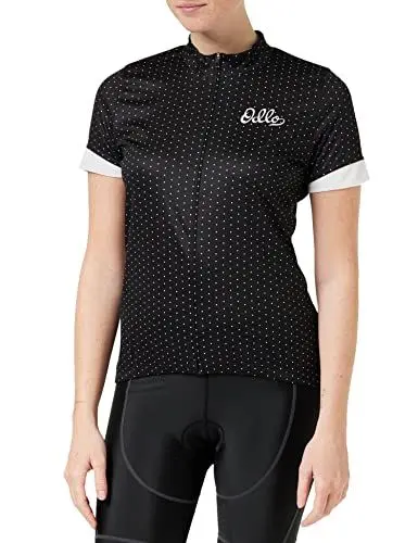 Produktbild: Odlo Damen Radtrikot mit Reißverschluss und Print ESSENTIALS, black - white, M