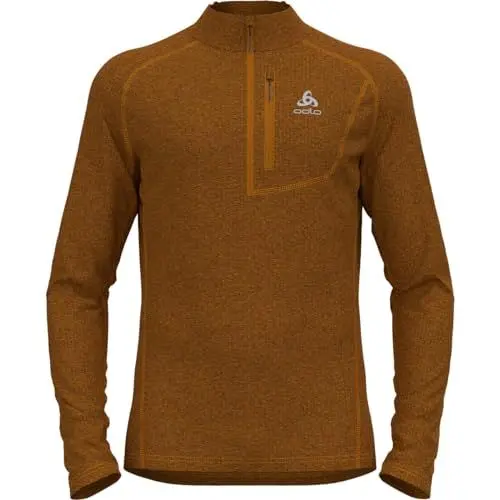 Produktbild: Odlo Herren Langarm Shirt mit halben Reißverschluss TENCIA, Honey Ginger Melange, XL