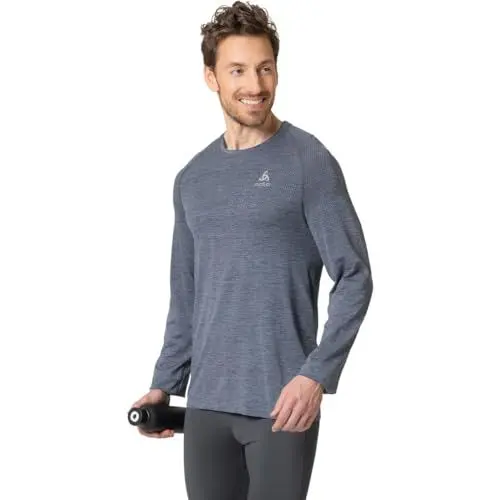 Produktbild: Odlo Herren Langarm Laufshirt ESSENTIAL SEAMLESS, folkstone gray melange, XL