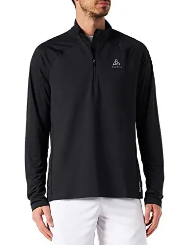 Produktbild: Odlo Herren Laufoberteil mit Reißverschluss ESSENTIAL CERAMIWARM, black, L