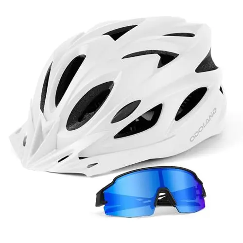 Produktbild: Odoland Set di Casco e Occhiali da Ciclismo Anti UV Mountain Bike e Casco MTB Con Occhiali Soliel per Ciclismo uomini Donne adulti