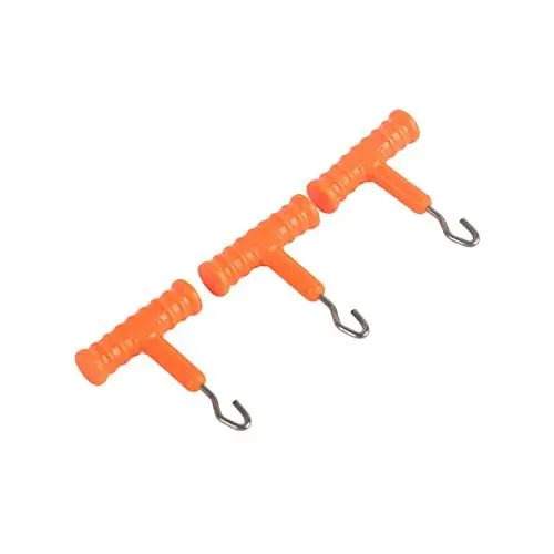Produktbild: Odorkle Angelknotenzieher, Karpfenangel-Haar-Rigs-Knotenzieher-Werkzeug, Glatter Haken, Weniger Umständlich, Knotenfestigkeit Testen, 3 Stück (ORANGE)