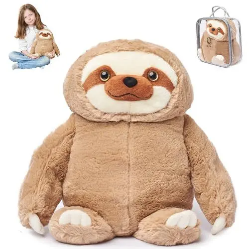 Produktbild: ODOXIA Faultier als Weighted Stuffed Animal 1.4 kg | Das Gewichtskuscheltier für Kinder und Erwachsene zur Therapie | Anxiety Kuscheltier | Maschinenwaschbares Therapeutisches Kuscheltier mit Gewicht