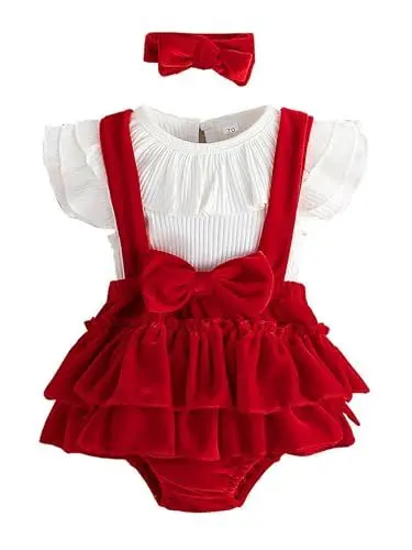 Produktbild: Odziezet Babykleidungsset Kurzarmrock Stirnband dreiteiliges Set geeignet für 0-12 Monate