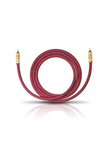 Produktbild: OEHLBACH NF 214 Subwoofer-Kabel - Hochwertiges Cinch-Kabel für kraftvollen Bass, versilberte Kupferleiter (SPOFC), 24kt. vergoldete Kontakte, optimale Signalübertragung, 3 Meter, Bordeaux