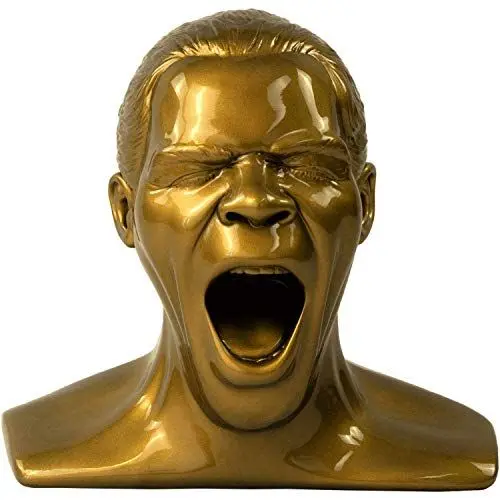 Produktbild: OEHLBACH Scream Unlimited Plus - exklusiver Kopfhörerständer in Form des legendären Oehlbach-Kopfes - Optimale Aufbewahrung von größeren Over-/On-Ear Kopfhörer (Made in Germany) Handmade - Gold