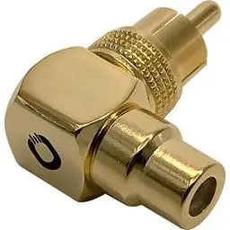 Produktbild: OEHLBACH Sound-AD 90 - Winkeladapter Cinch 90° (Winkelstecker auf Cinch Kupplung) 24k vergoldet, hohe Kontaktsicherheit - 2 Stück