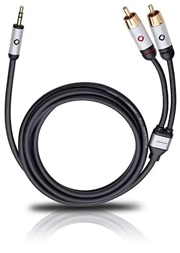 Produktbild: OEHLBACH i-Connect Audio Kabel J-35/R - Klinke 3,5 mm auf 2 x Cinch - analog - Stereo - schwarz- 3m