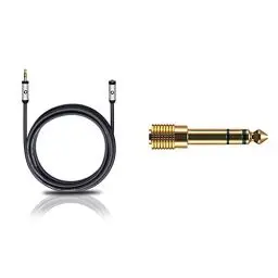 Produktbild: OEHLBACH i-Connect J-35 EX Mobiles Audiokabel, 3,5 mm Klinken-Verlängerung schwarz 3.00 m & i-Jack AD 35/63 - Stereo Audio-Adapter 3,5 mm Klinken-Buchse auf 6,3 mm Klinken-Stecker - 1 Stück
