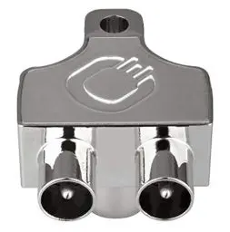 Produktbild: Oehlbach Antenna SP12 Antennen-Verteiler - geschirmtes Metallgehäuse - Zweigeräte-Verteiler für TV/Radio - Koax-Kupplung auf Koax-Stecker - DVB-T2 DVB-C2 HDTV UHD - Silber