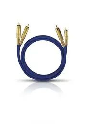 Produktbild: Oehlbach NF 1 Master 100 - Hervorragendes analoges Stereo Audio-Cinchkabel - 2X Cinch/2x Cinch, Vollmetallstecker, Schirmung - 1 m - blau