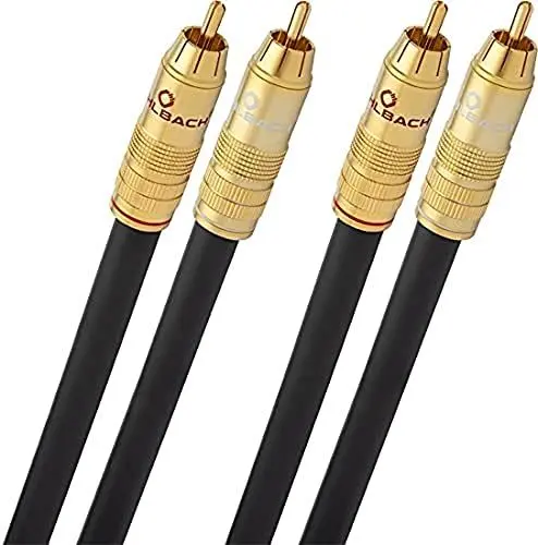 Produktbild: Oehlbach NF 214 Master 50 - Erstklassiges Stereo Audio-Cinchkabel Set - Mehrfach Schirmung, versilbertes Kupfer - 2 x 0,50 m - anthrazit
