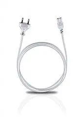 Produktbild: Oehlbach Powercord C7 / 300 - Netzkabel 2-polig mit Euro-Stecker (CEE7/16) - VDE geprüft - hochflexibel, hervorragende Kontaktsicherheit - 3m weiß