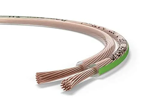 Produktbild: Oehlbach Speaker Wire SP-7 - Stereo HI-FI Lautsprecherkabel - Boxenkabel mit OFC (sauerstofffreies Kupfer) 2 x 0,75 mm² - Mini Spule Lautsprecher Kabel - Glasklar 20 Meter