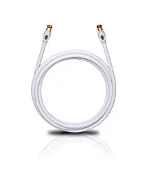 Produktbild: Oehlbach Transmission Plus - OFC Antennenkabel für TV und Radio - Koaxialstecker m/w, DVB-T2, HDTV, 4k & Ultra HD - 2,20m weiß