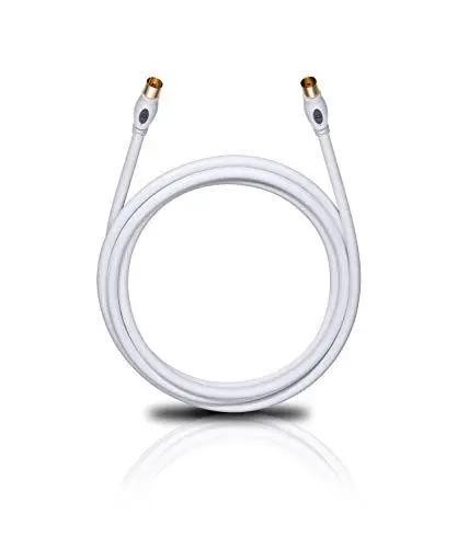 Produktbild: Oehlbach Transmission Plus - OFC Antennenkabel für TV und Radio - Koaxialstecker m/w, DVB-T2, HDTV, 4k & Ultra HD - 3,20m weiß