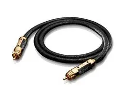 Produktbild: OEHLBACH Black Connect Digitales Audio-Cinchkabel – High-End Koaxialkabel für verlustfreie Signalübertragung – 24K vergoldete Kontakte - 1m