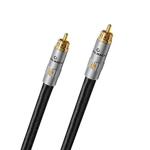 Produktbild: Oehlbach XXL Sub Xtreme 660 - High-End Subwoofer-Kabel (Made in Germany Audiokabel, Cinch-Kabel mit präziser Basswiedergabe) 6,60 m - schwarz