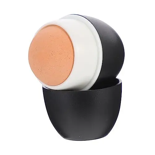 Produktbild: Ölabsorbierende Kugel aus Vulkangestein Nackenrolle ölabsorbierender Vulkan gesichtsreiniger cleanser face Produkt für die Gesichtshaut Gesichtsöl absorbierende Walze pp Black MUSISALY