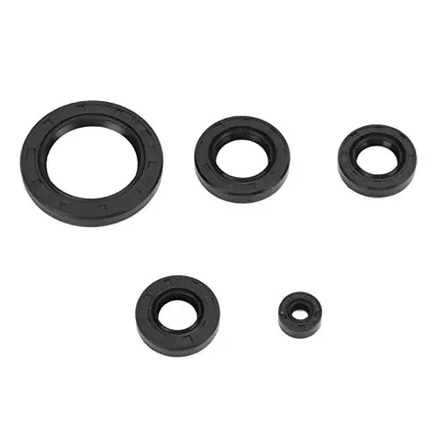 Produktbild: Öldichtungssatz, 5-teiliger Kurbelwellen-Öldichtungssatz aus Gummi für Chinesische 125 150 200 250 Upright-Motoren ATV Go Kart Quad Pit Dirt Bike