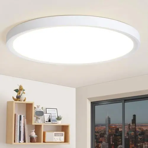 Produktbild: Öuesen LED Deckenleuchte 24W 2250LM, Deckenlampe 4000K Neutralweiß, Badlampe Wasserdicht IP44, Badezimmer Lampe Modern Dünn, Leuchte Bad Decke Rund Schlafzimmer Küche Esszimmer Balkon Flur Wohnzimmer