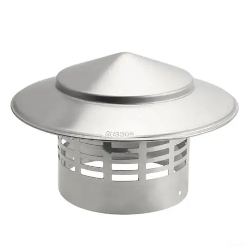 Produktbild: Ofenlochabdeckung für Rohre, 110–160 mm, Dach-Regenschutz, Vogelschutz, Vogelschutz, Edelstahl, Dunstabzugshaube, Schornstein, Abluftabdeckung (110 mm)