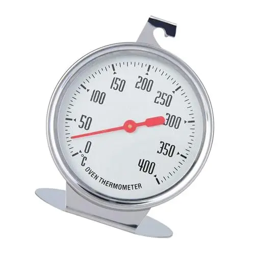 Produktbild: WPKD BLUEIY Ofenthermometer 0–400 Grad,Ofenthermometer für Backofen,Edelstahl Analog Thermometer Leicht Ablesbares Stand Ofen Thermometer für Ofen Grill Braten Lebensmittel Elektroofen
