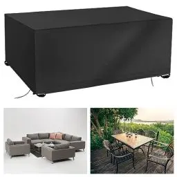 Produktbild: OFFCUP Gartenmöbel Abdeckung, Rechteckig Schwerlast 420D Oxford Gewebe, Abdeckplane Gartenmöbel, Wasserdichte Schutzhülle Anti-UV Abdeckplane für Gartentische Terrassenmöbel(180*120*74)
