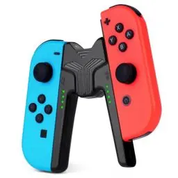 Produktbild: OFFCUP Ladegriff für Nintendo Switch NS/Switch OLED Joy Con, Efficient Charging Grip Controller Halterung V-förmiger Gaming Griff Controller Tragbarer Halter für Joy Con Switch Controller