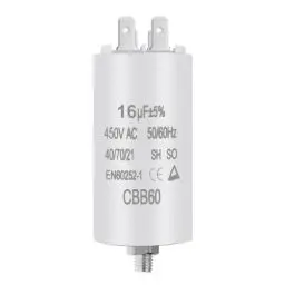 Produktbild: OFFCUP Motorkondensator CBB60 Anlaufkondensator 16μF 450V Kondensator 16μF 450V CBB60 kondensatoren Stecker Geeignet für Elektromotoren und Schwimmbadpumpen Elektromotor,50/60Hz
