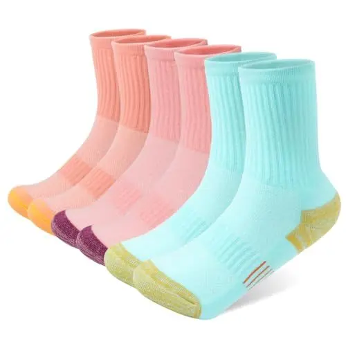 Produktbild: OFFCUP Socken Damen Sportsocken, 3 Paar Wandersocken Damen Trekkingsocken, Laufsocken Baumwolle Atmungsaktive Tennissocken Outdoor Socken Fahrradsocken Sneaker Socken für Trekking Outdoor