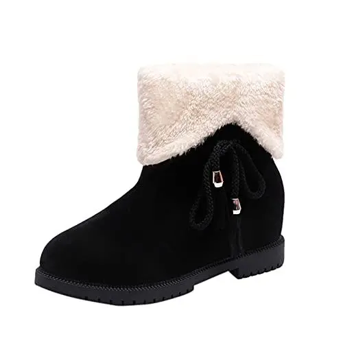 Produktbild: Offene Hohe Schuhe Damen Silber Winter Kurze Stiefel Snowboard Schuhe Damen 37 (Black, 40)