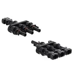 Produktbild: Offgridtec 3-Wege Solar-Abzweig-T-Stecker-Set für Parallelschaltungen, Snap-In Verriegelung, Easy-Klick System, IP67 Schutzklasse, Unterstützt bis zu 1000V DC, Für den Außeneinsatz (1 Paar)